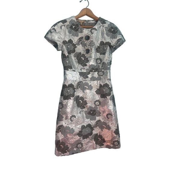 NWD Michael Kors Italy Collection floral print jeweled Dress size 2 - Picture 3 of 16